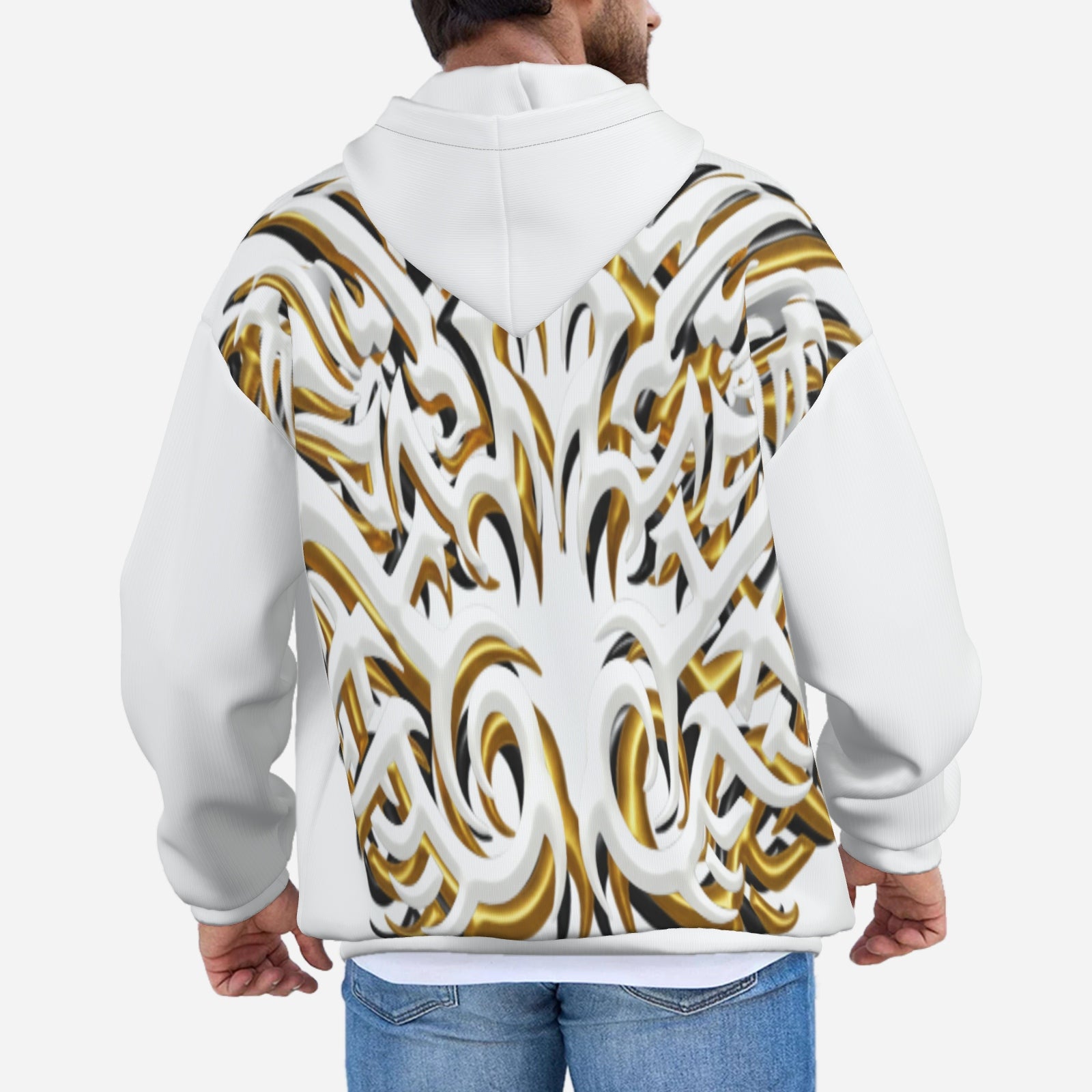 QuinZen Abstract: ONYX Statement Back Hoodie