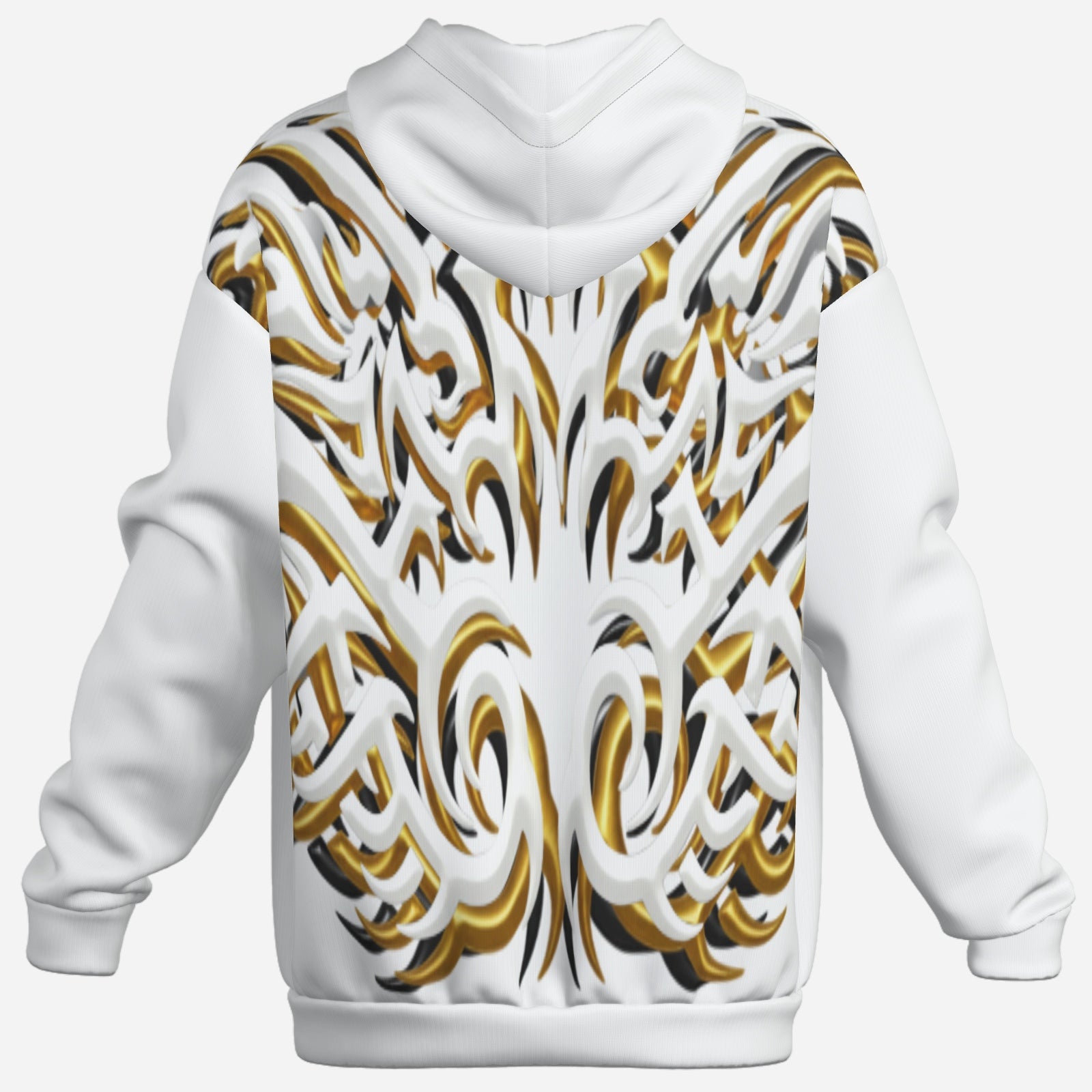 QuinZen Abstract: ONYX Statement Back Hoodie