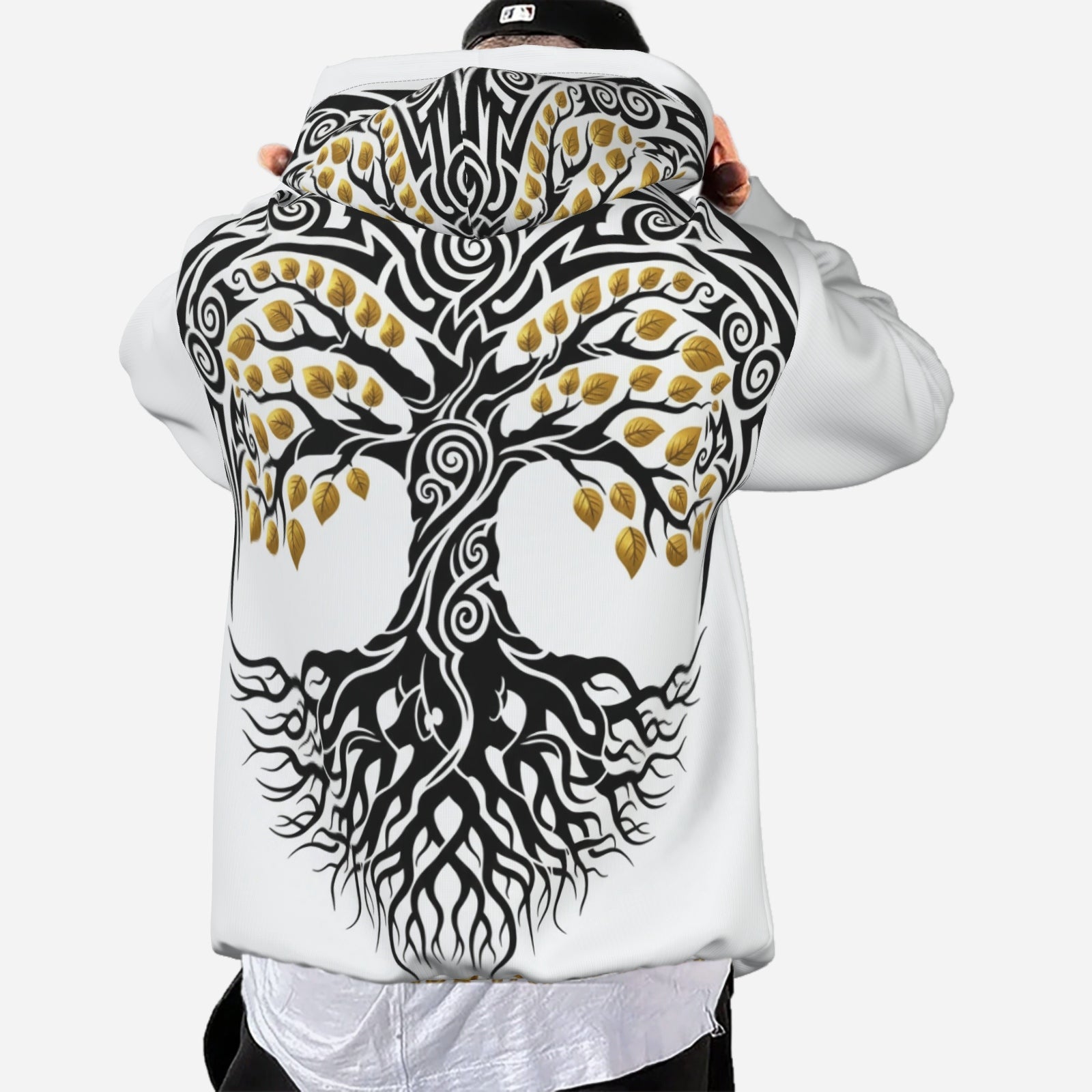 QuinZen Abstract “Golden Roots” Hoodie