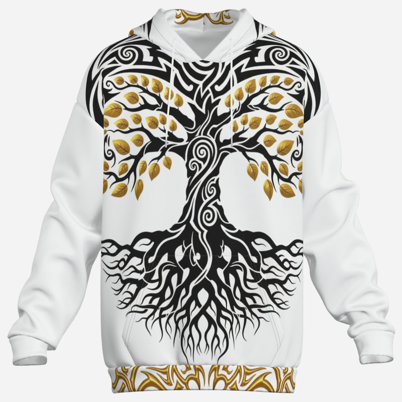 QuinZen Abstract “Golden Roots” Hoodie