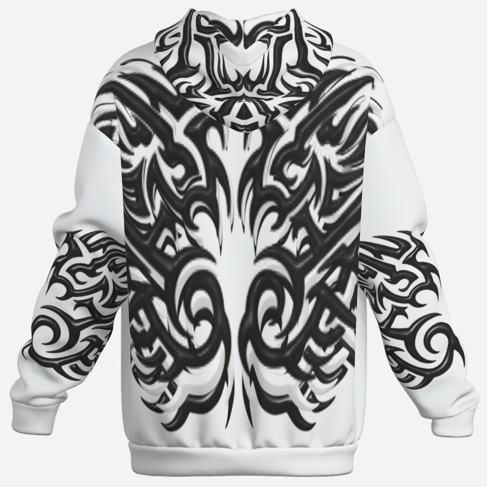 QuinZen Abstract “Monochrome Armor” Hoodie