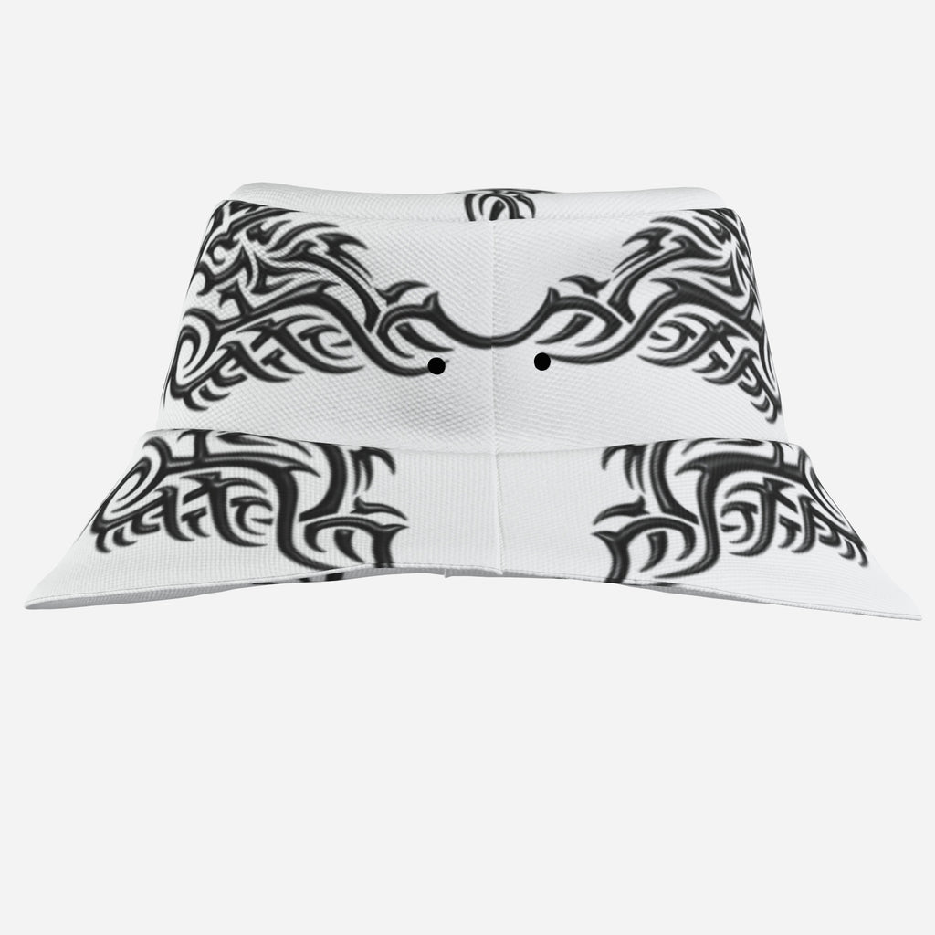 QuinZen Abstract - Aurum "Onyx" Bucket Hat (Black + White) Apparel
