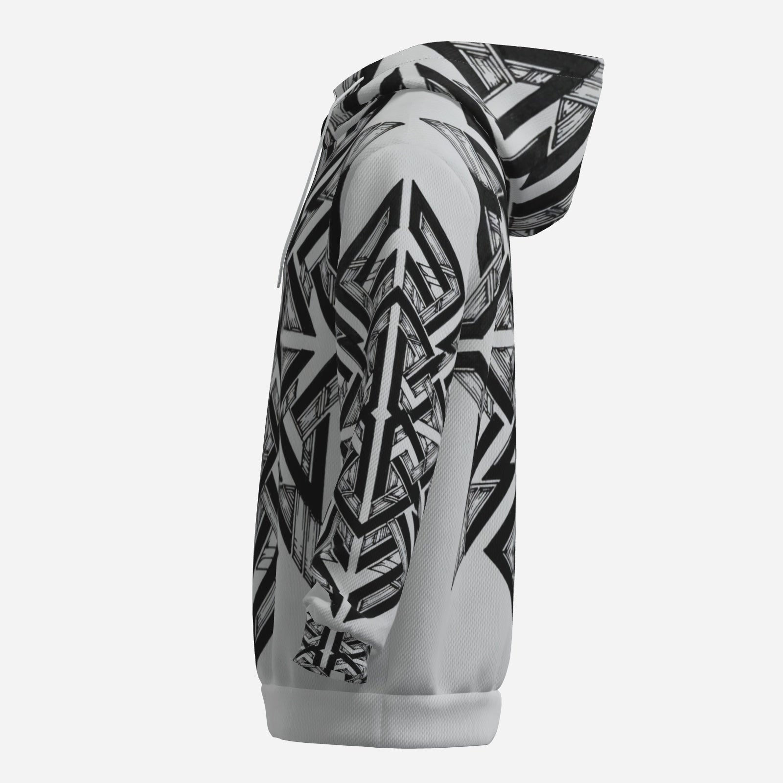 QuinZen Abstract “Steel Nexus” Hoodie | Men’s Slim-Cut Performance Hoodie