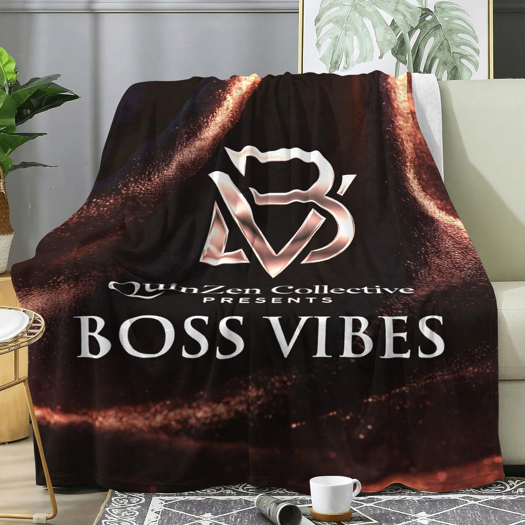 QuinZen Collective Presents:  BOSS Vibes “Monogram Ember” Fleece Blanket Apparel
