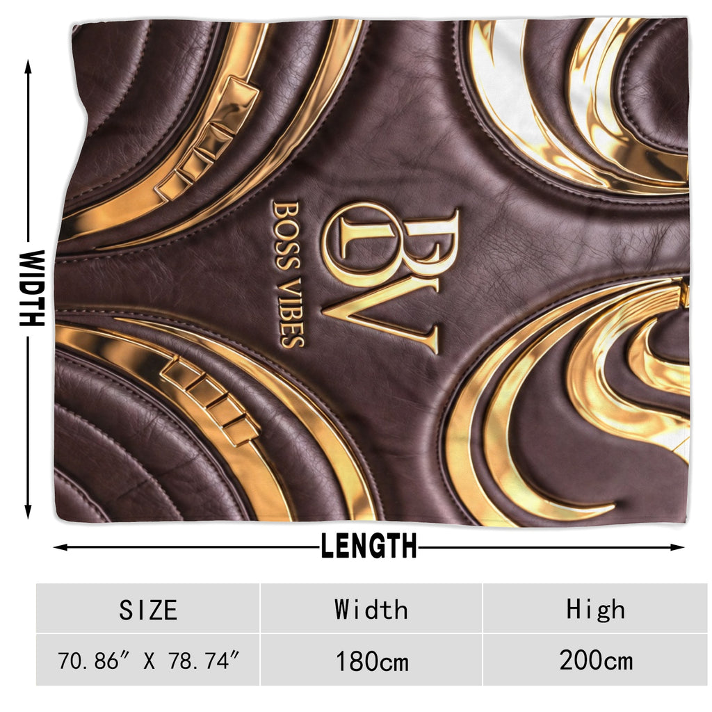 Boss Vibes “Royal Crest” Plush Fleece Blanket Apparel