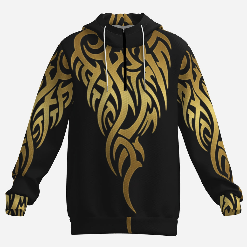 Gold Phoenix Tribal Hoodie – Black & Gold Statement Streetwear