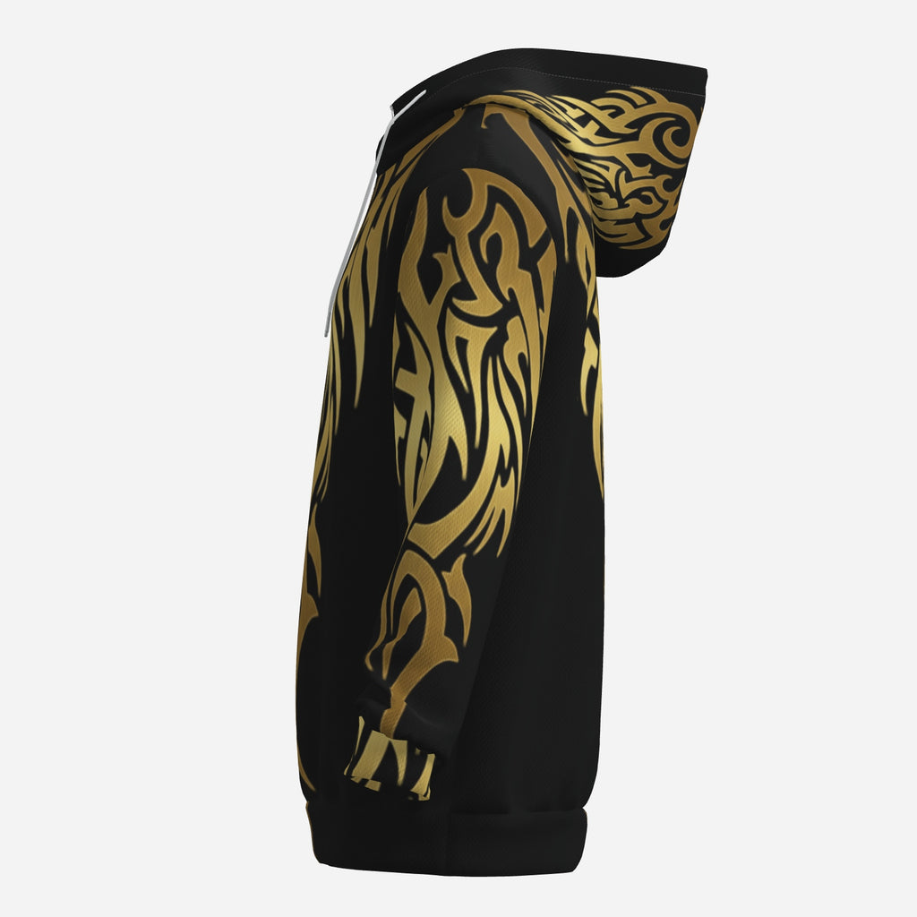 Gold Phoenix Tribal Hoodie – Black & Gold Statement Streetwear