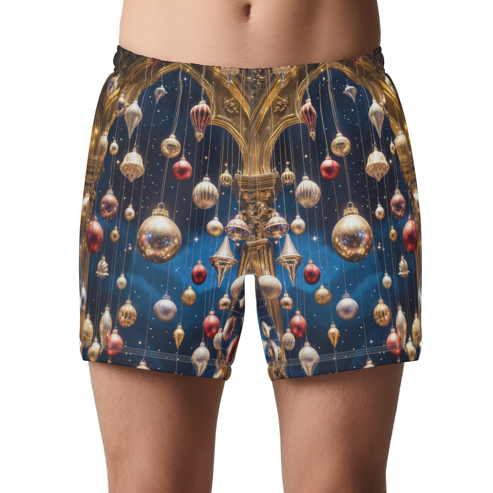 Midnight Ornament Luxe Shorts – Holiday Glam Lounge Shorts