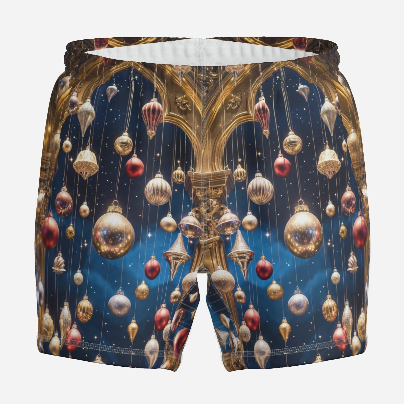 Midnight Ornament Luxe Shorts – Holiday Glam Lounge Shorts