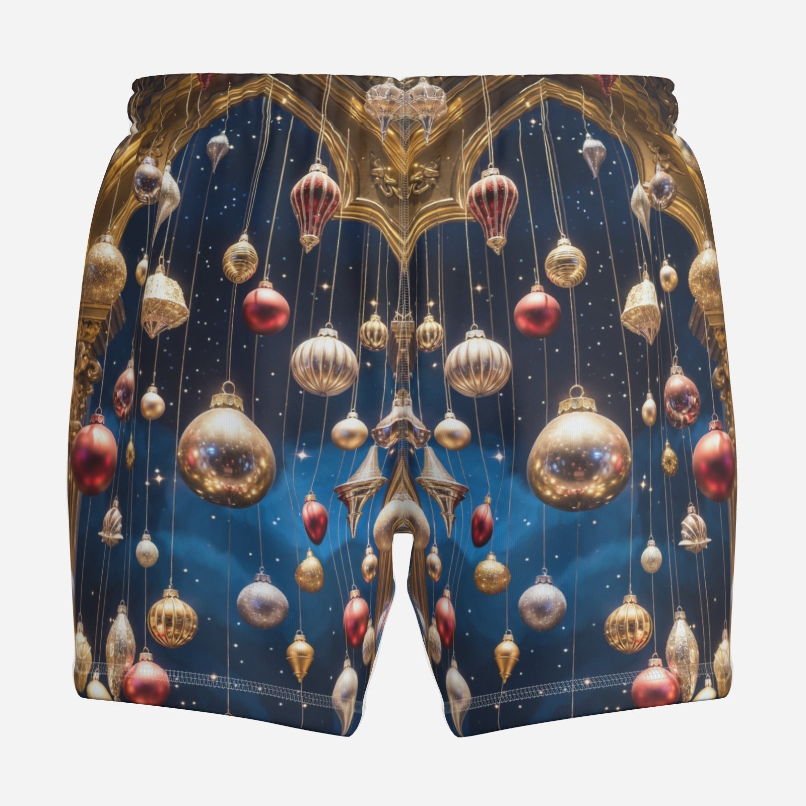 Midnight Ornament Luxe Shorts – Holiday Glam Lounge Shorts