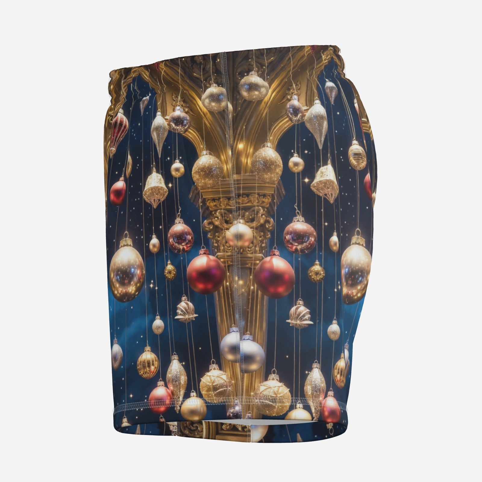 Midnight Ornament Luxe Shorts – Holiday Glam Lounge Shorts