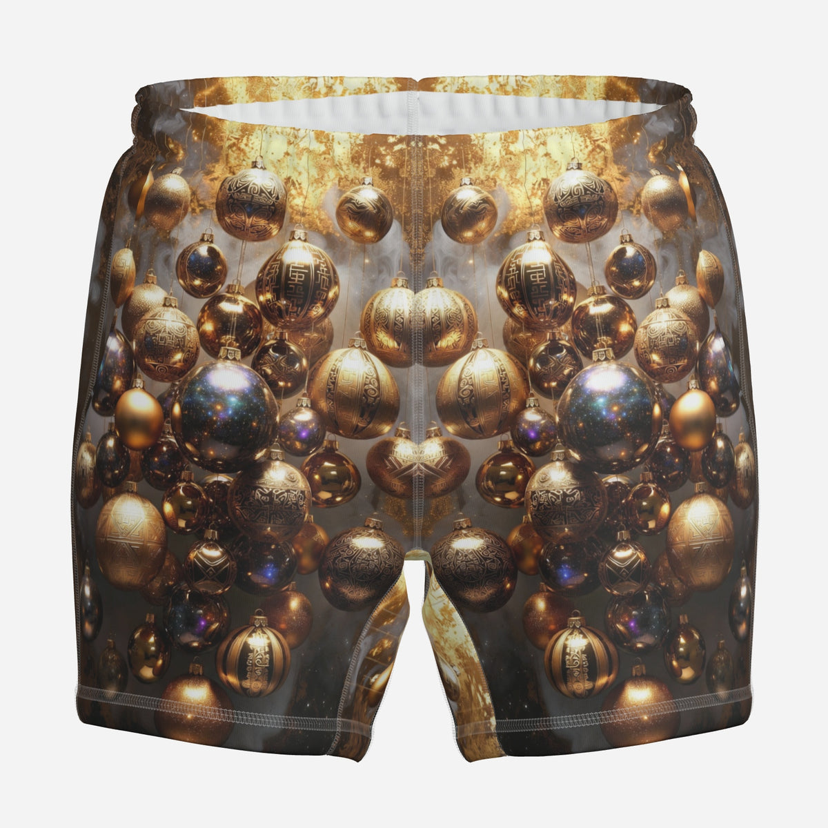 Gilded Ornament Christmas Lounge Shorts, product photo 2