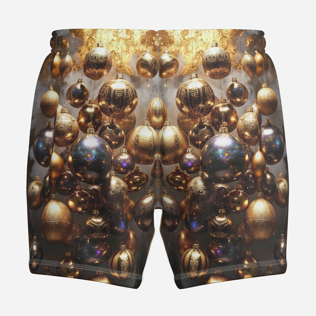 Gilded Ornament Christmas Lounge Shorts, product photo 3