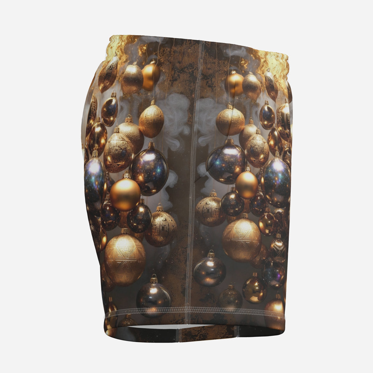 Gilded Ornament Christmas Lounge Shorts, product photo 5