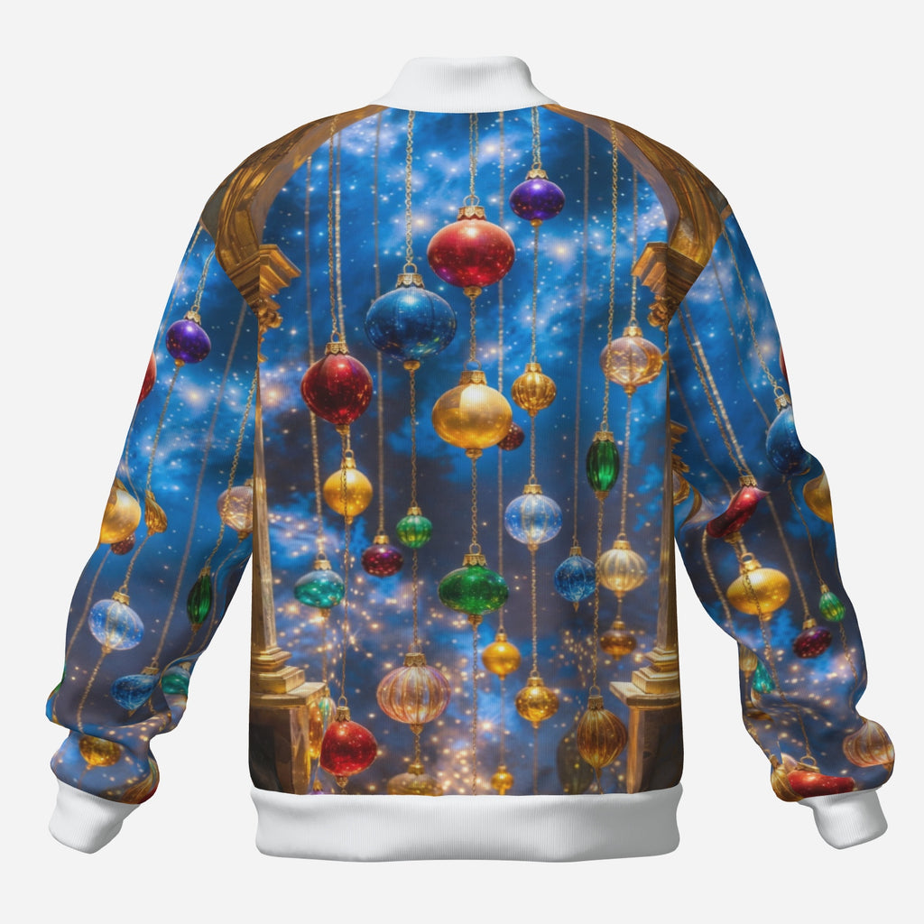 Celestial Ornament Men's Christmas Bomber Jacket, product photo 4
