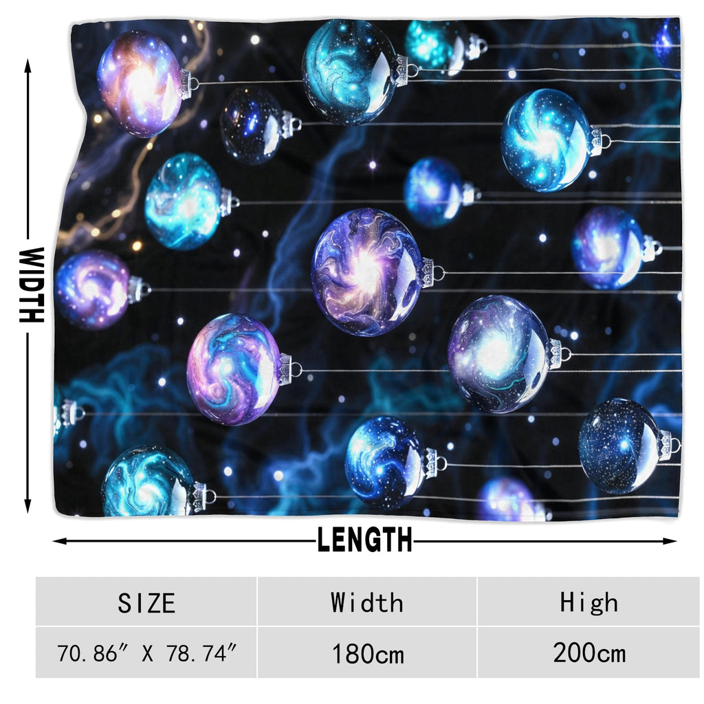 Nebula Ornament Christmas Throw Blanket, product photo 4