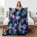 Cosmic Ornament Glow Christmas Throw Blanket, main product photo