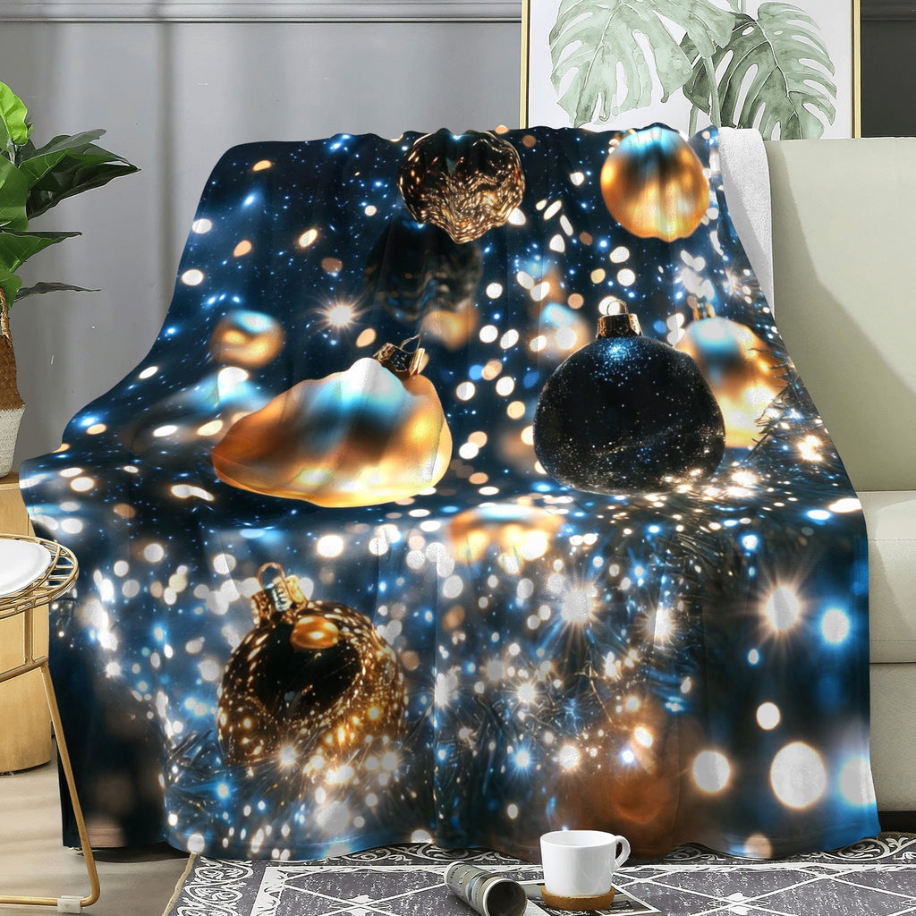 Midnight Sparkle Christmas Throw Blanket, product photo 2