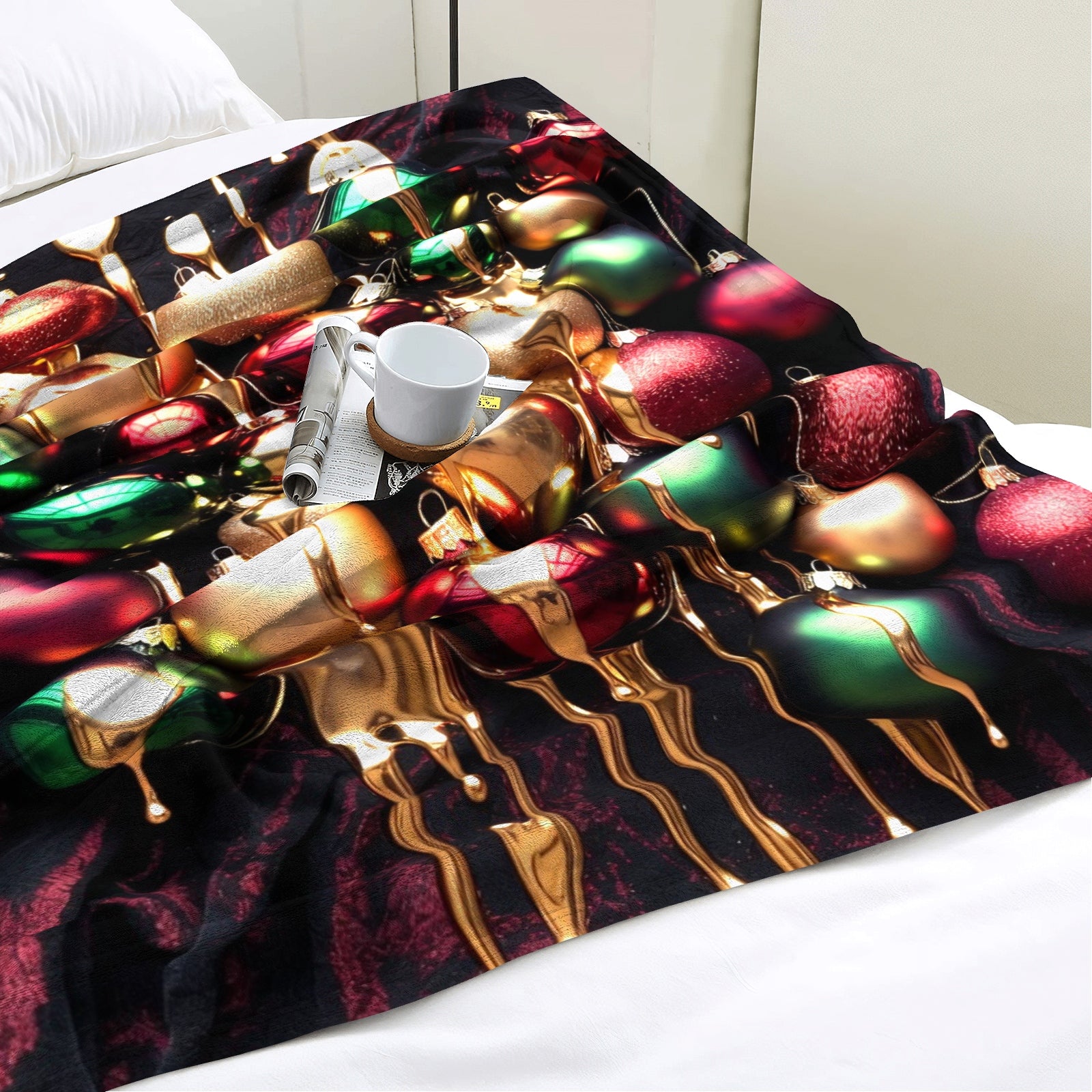 Gilded Velvet Ornaments Blanket
