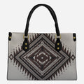 Cocoa Argyle Luxe Tote (Monogram Side Panel) Apparel