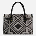 Monochrome Geo Oval Tote Bag (Gray + Black) Apparel