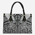 Leather Tote Bag Handbag with Top Handle Black Apparel