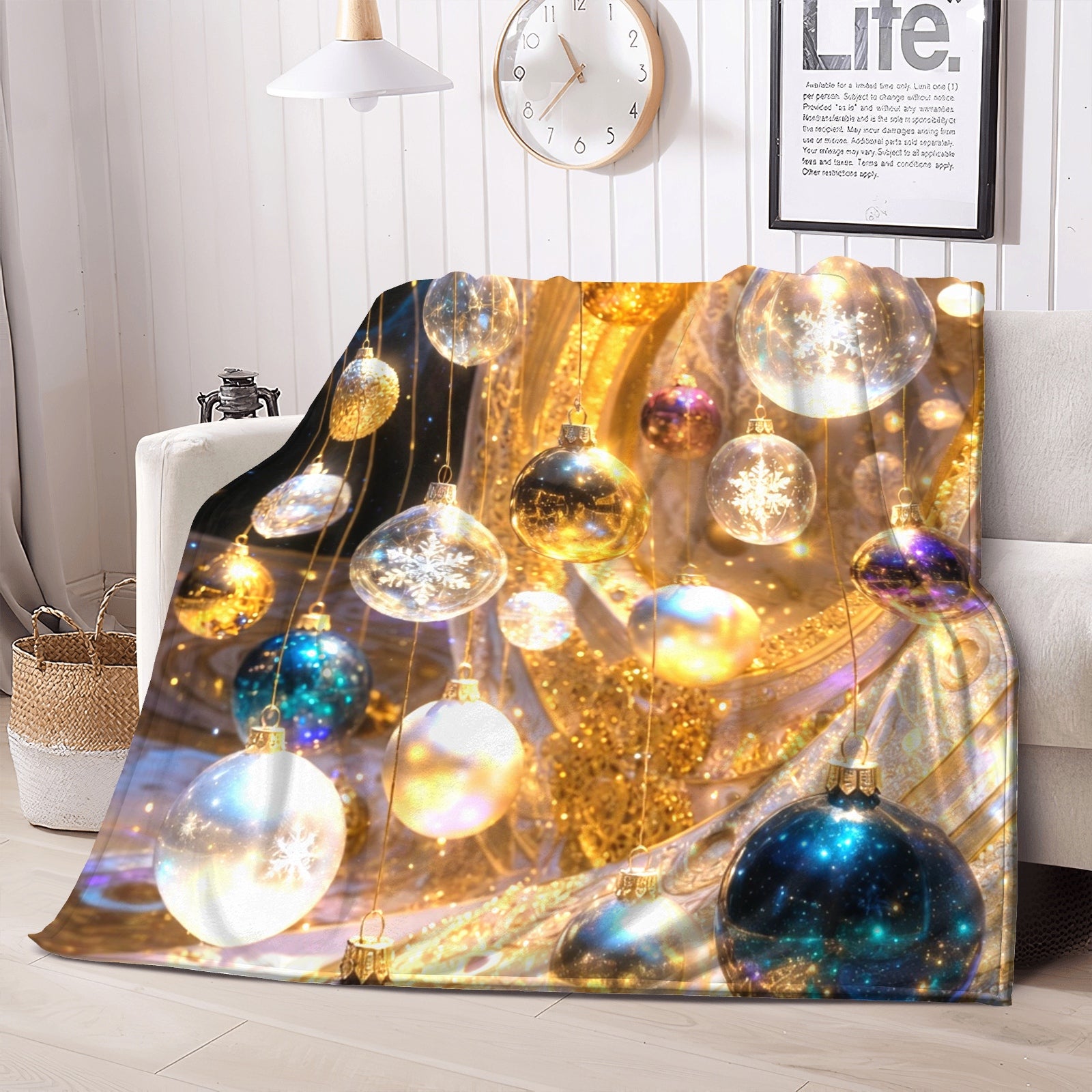 Celestial Champagne Glow Throw Blanket