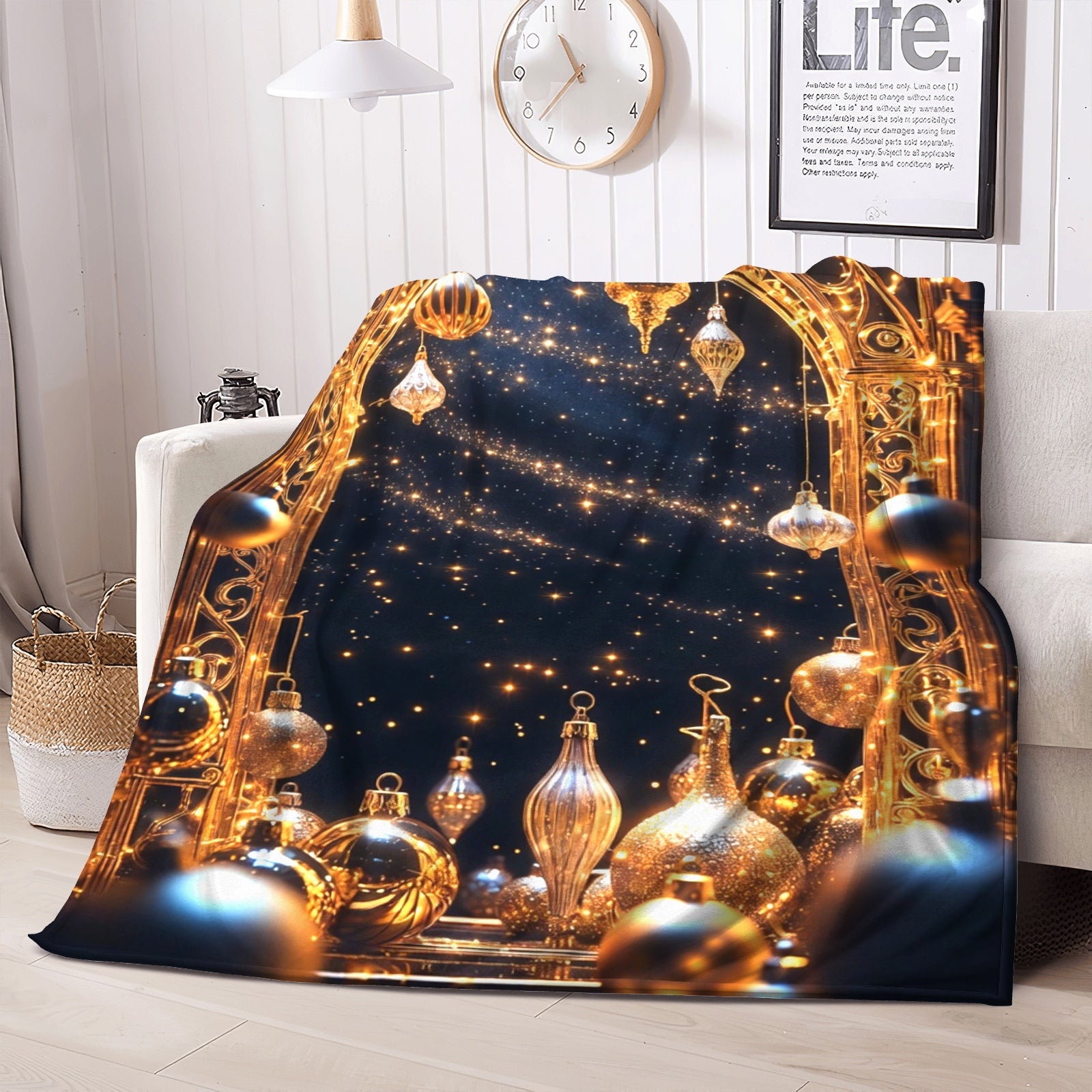 Starlit Gold Archway Throw Blanket