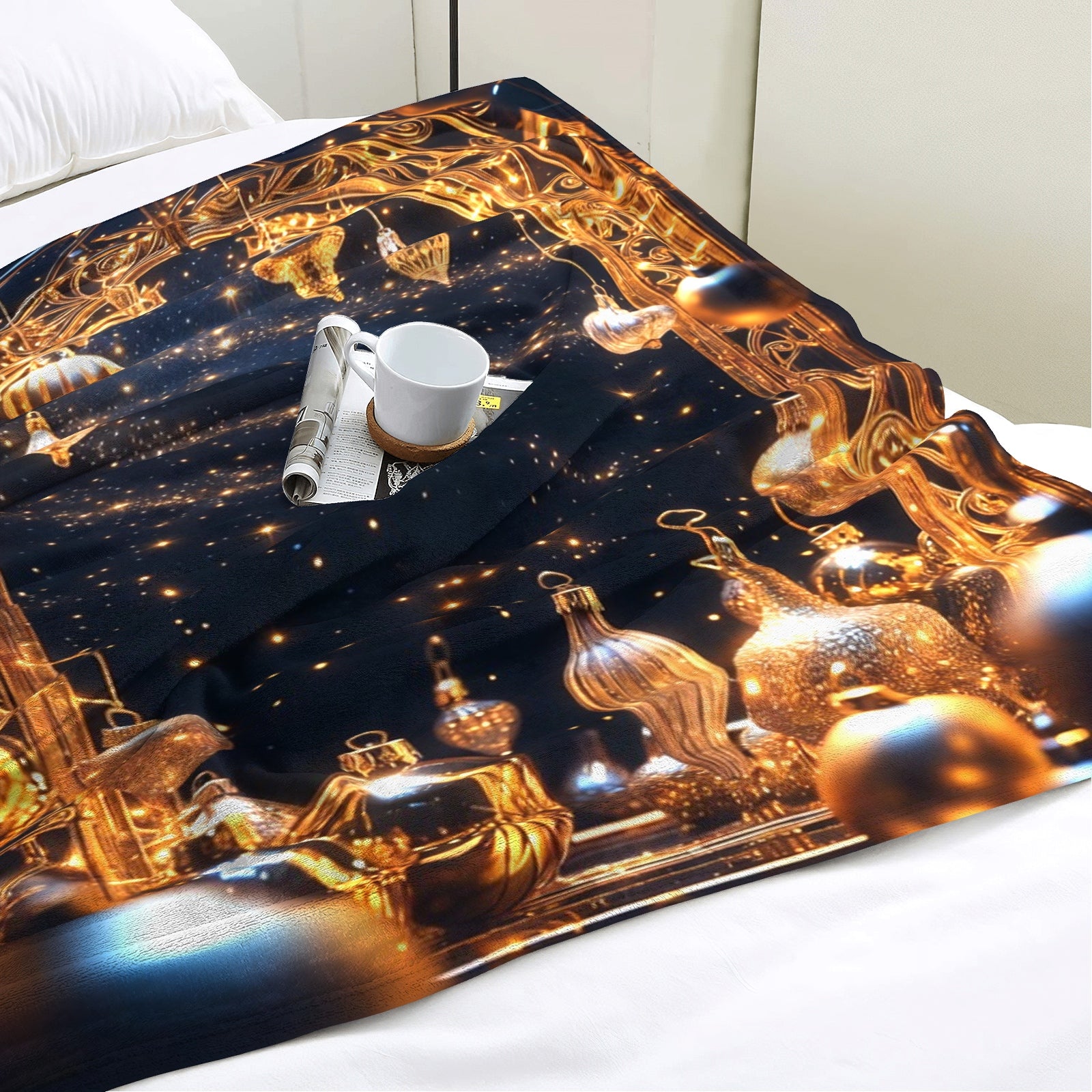 Starlit Gold Archway Throw Blanket