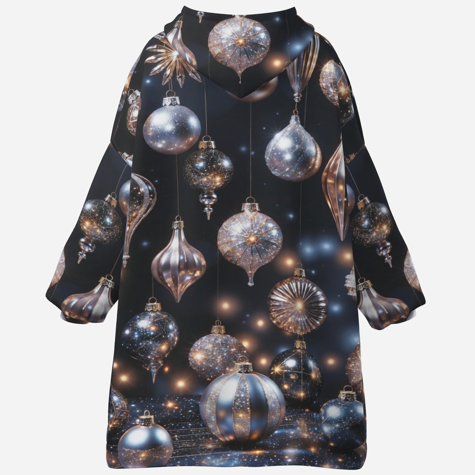 Celestial Ornament Glow — Women’s Fleece Long Hoodie (Cozy Luxe)