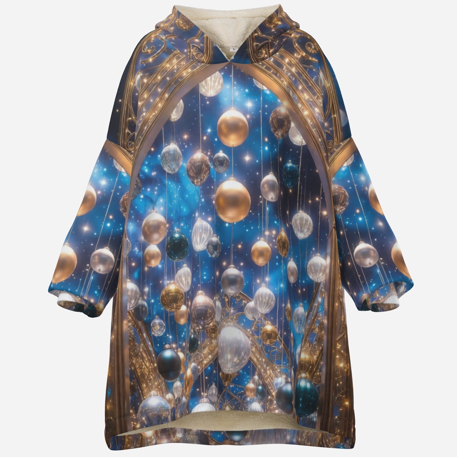 Midnight Palace Glow — Women’s Fleece Long Hoodie (Cozy Luxe)