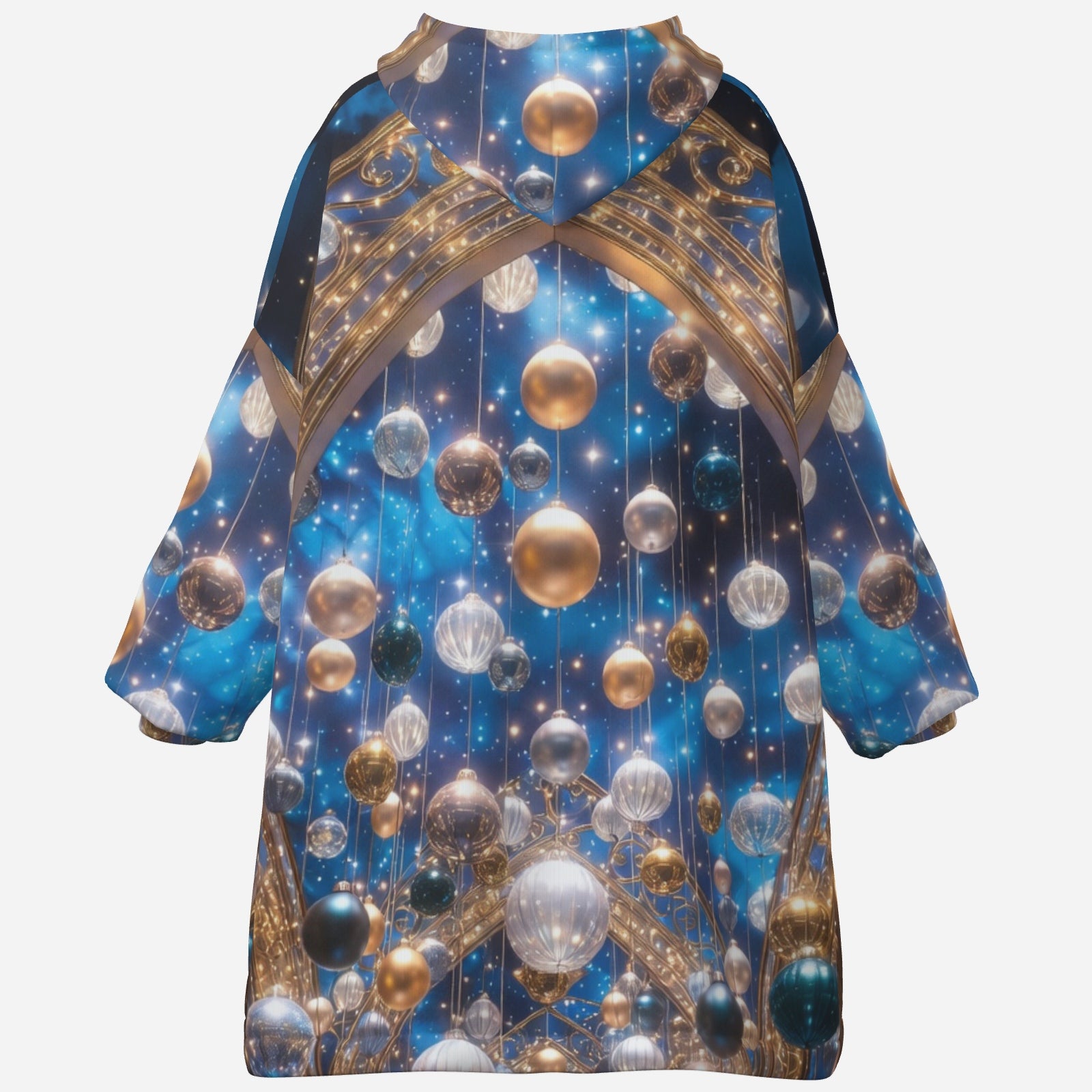 Midnight Palace Glow — Women’s Fleece Long Hoodie (Cozy Luxe)