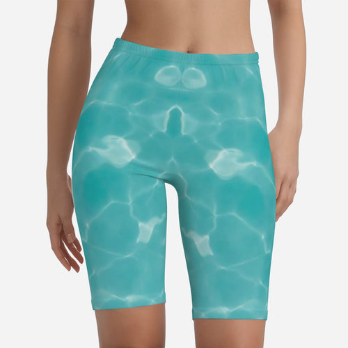 Aqua Water Biker Shorts by QuinZen Collective – view 1