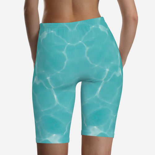 Aqua Water Biker Shorts by QuinZen Collective – view 2