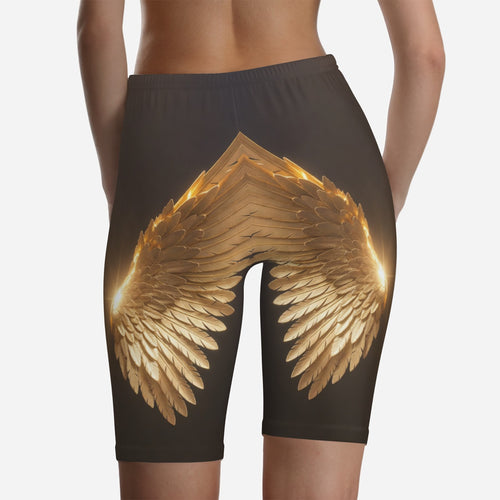 Bronze Wings Biker Shorts by QuinZen Collective – view 2
