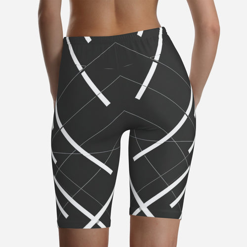 Black Chevron Biker Shorts by QuinZen Collective – view 2