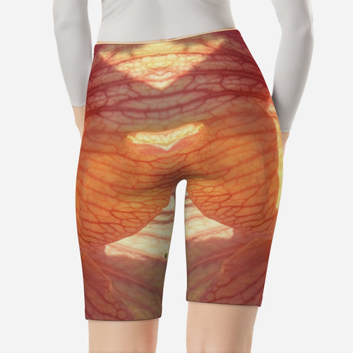 Autumn Leaf Double-Sided Yoga Shorts by QuinZen Collective – view 2