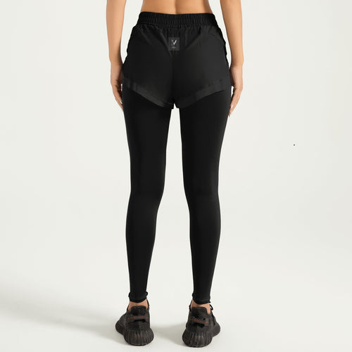2-in-1 Athletic Leggings with Shorts by QuinZen Collective – view 1