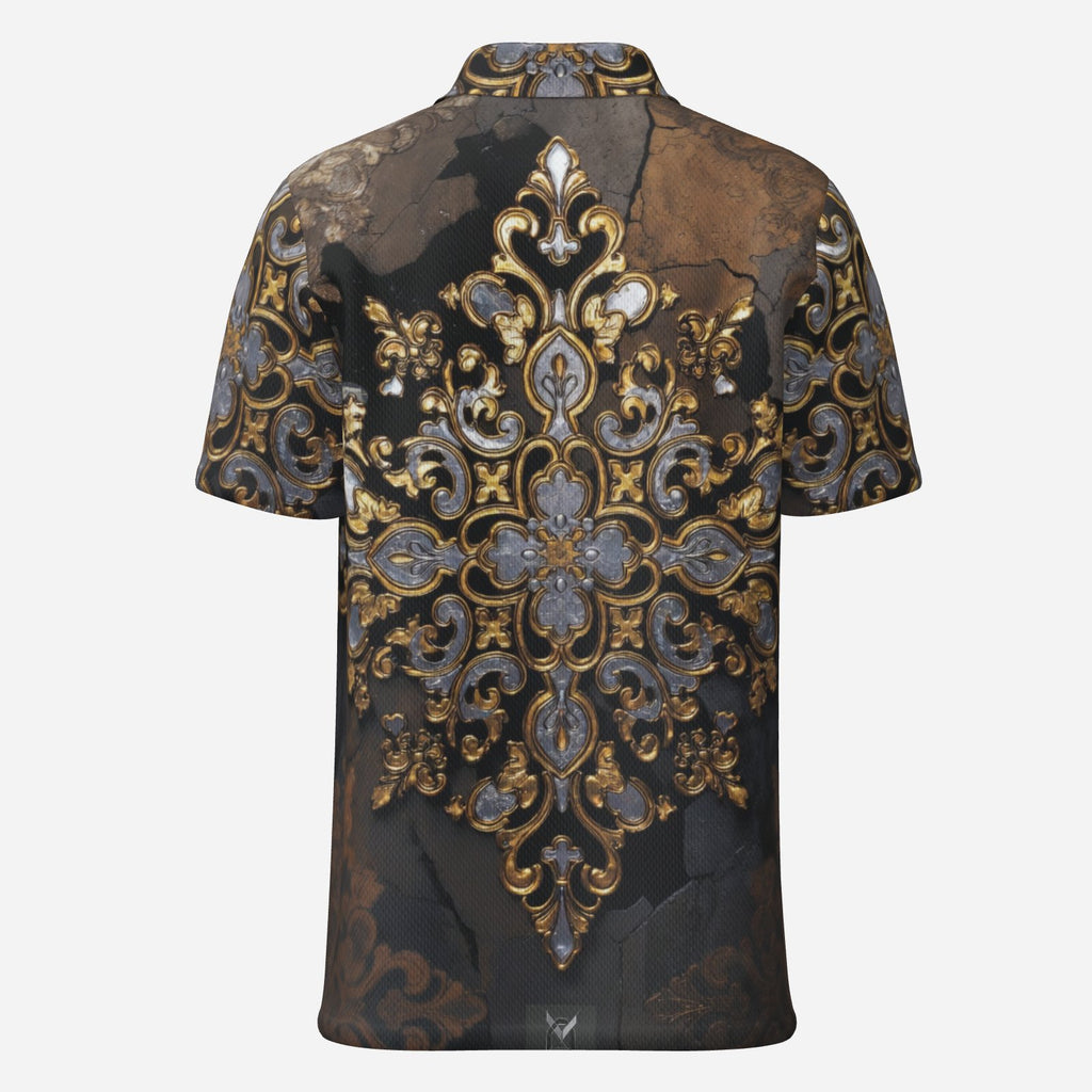 Men's Gilded Baroque Golf Polo by QuinZen Collective – view 7