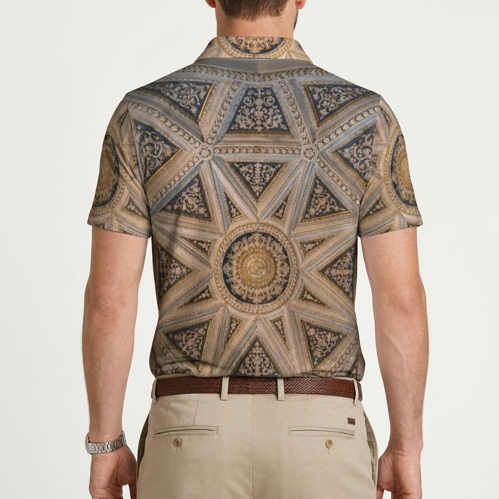 Men's Sandstone Starburst Golf Polo by QuinZen Collective – view 2