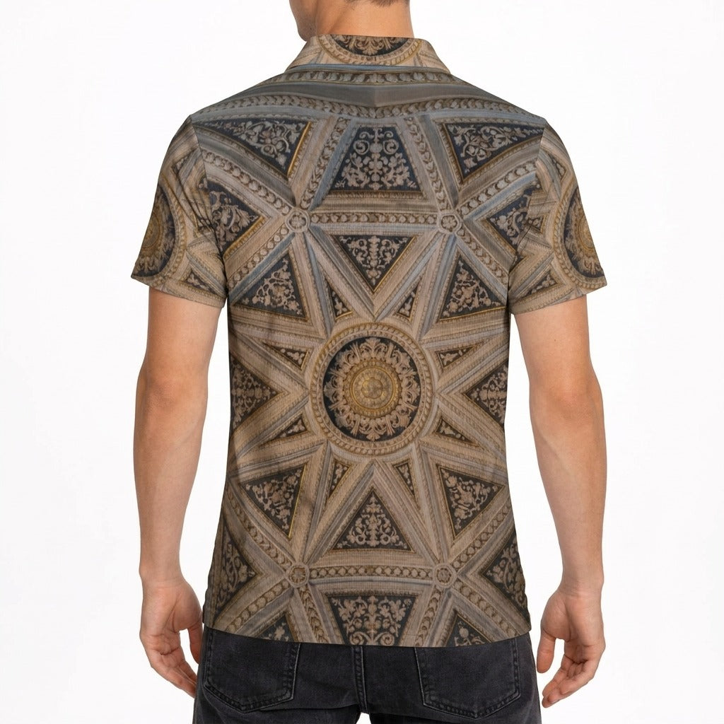 Men's Sandstone Starburst Golf Polo by QuinZen Collective – view 3