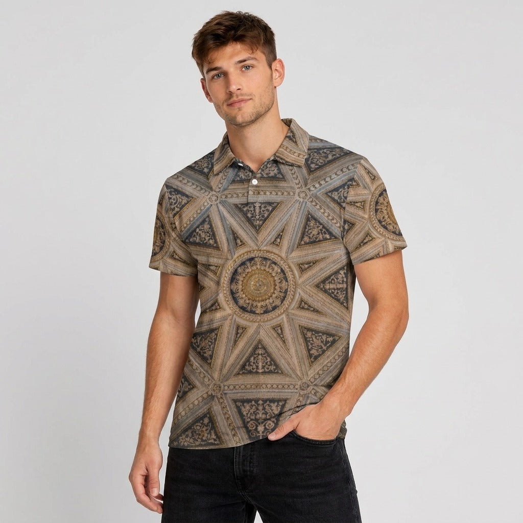 Men's Sandstone Starburst Golf Polo by QuinZen Collective – view 5