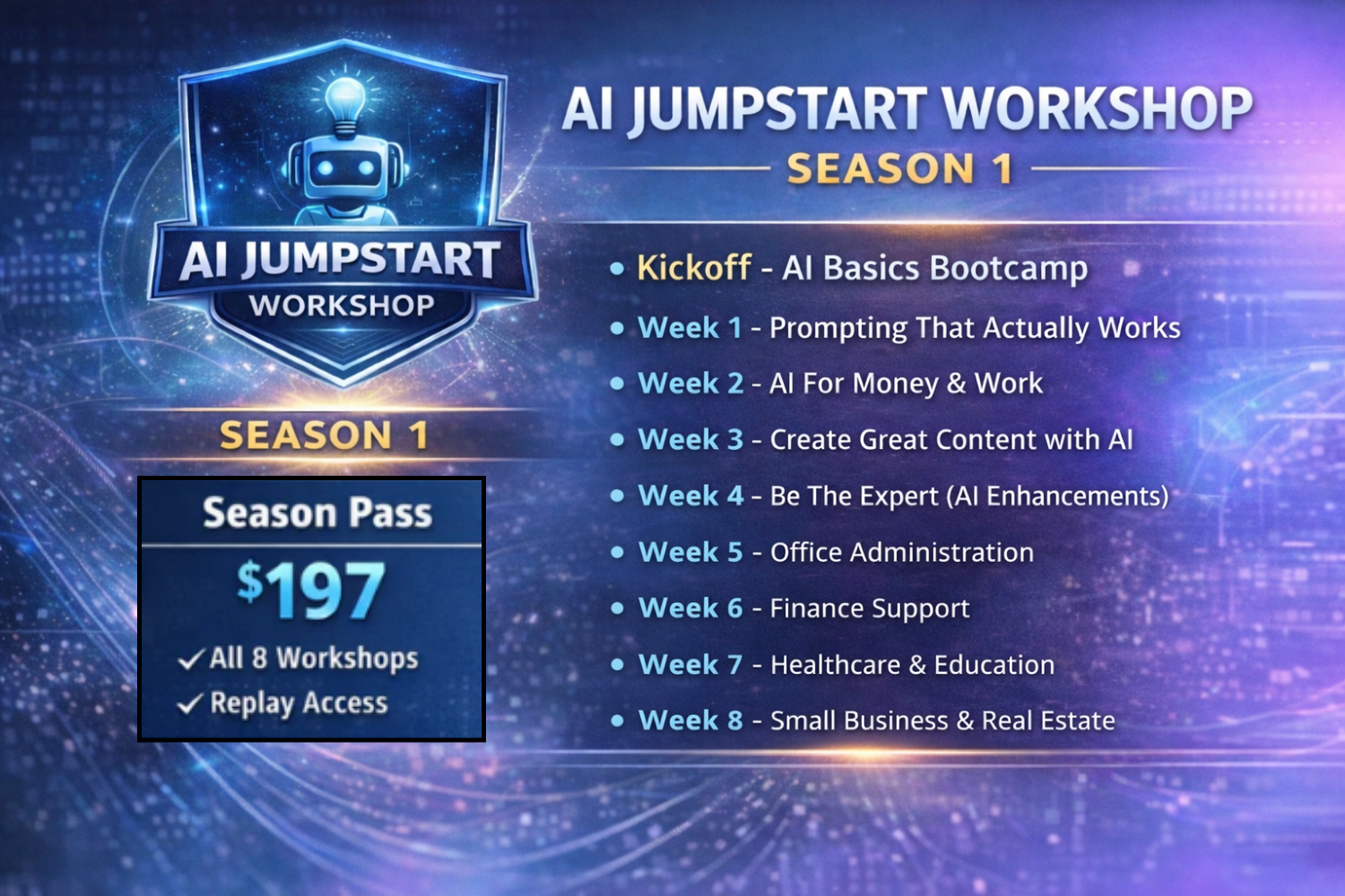 AI Jumpstart Workshop: Season 1 — Season Pass