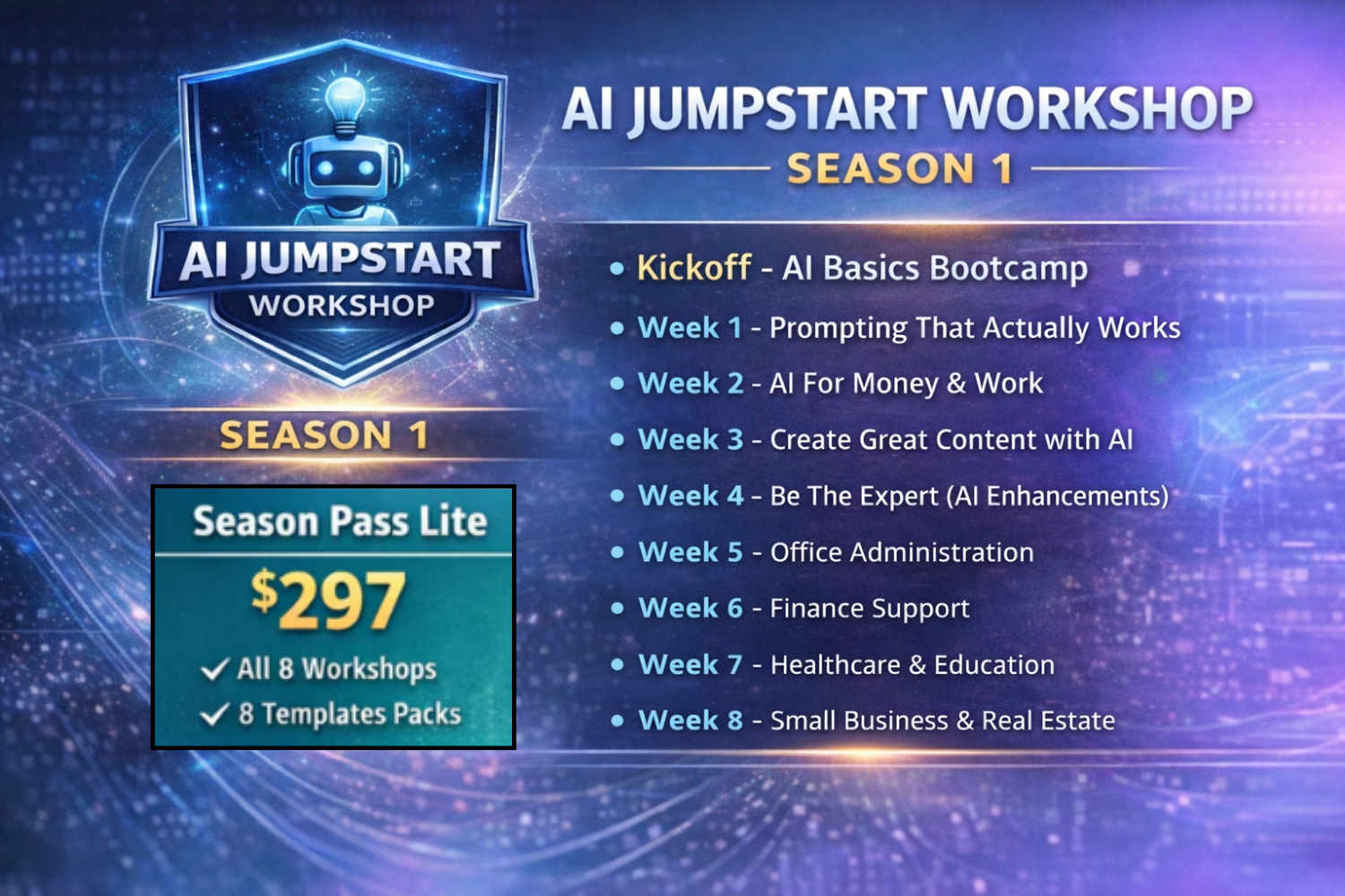 AI Jumpstart Workshop: Season 1 — Season Pass Lite