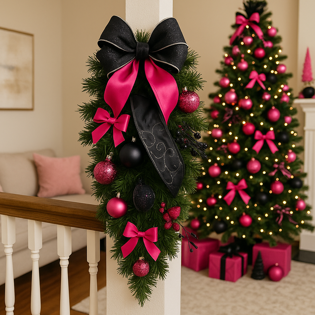 Winter Elegance Teardrop Swag – Holiday Decor Apparel